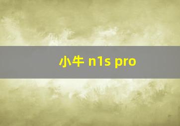 小牛 n1s pro